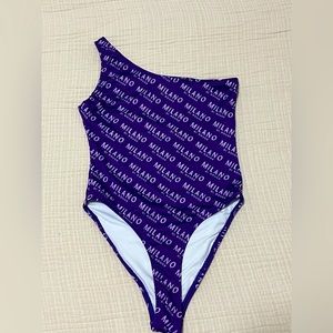 Purple one piece swimsuit